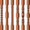 Hardwood spindles Royalty Free Stock Photo